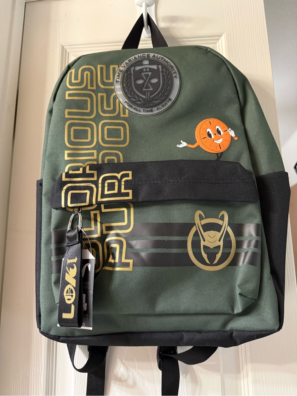 Loki Green Graphic Backpack - Marvel-Inspired Men’s Bag